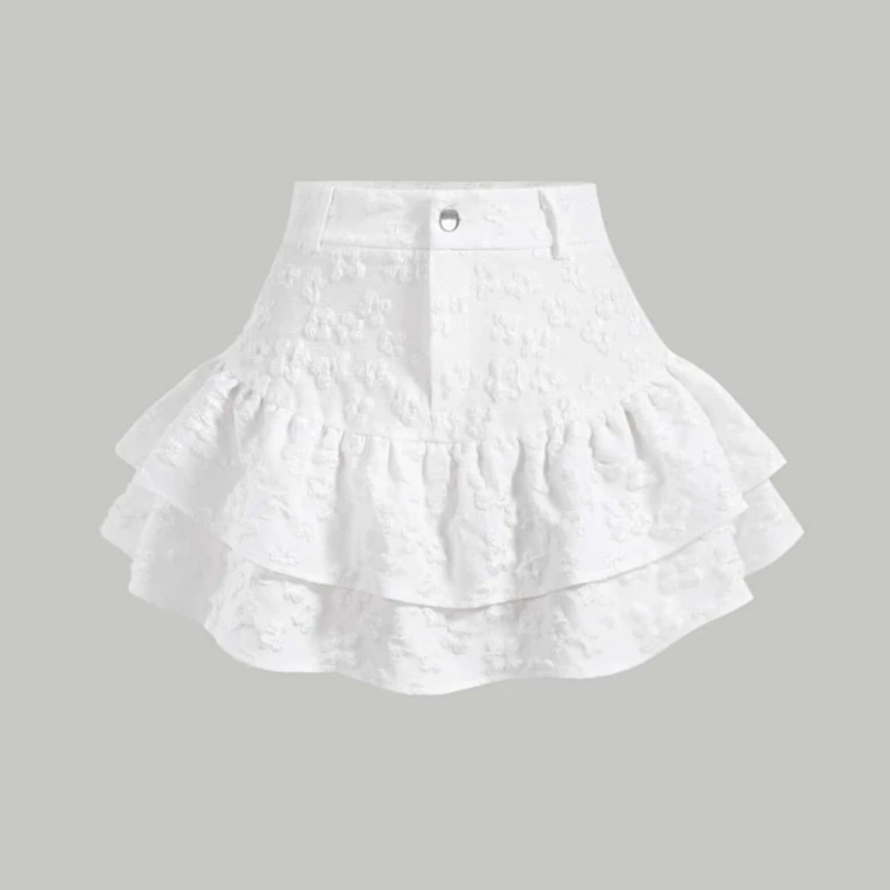 White Ruffled Skirt